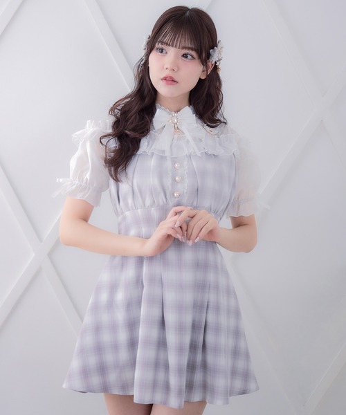 ROJITA（ロジータ） ワンピース 半袖 肩ベルトデザインドッキング