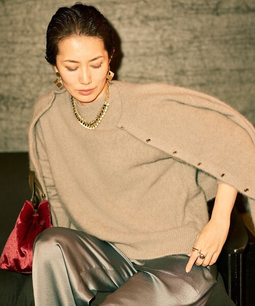 自由区（ジユウク） ニット セーター ヘアリーフォックスプルオーバー