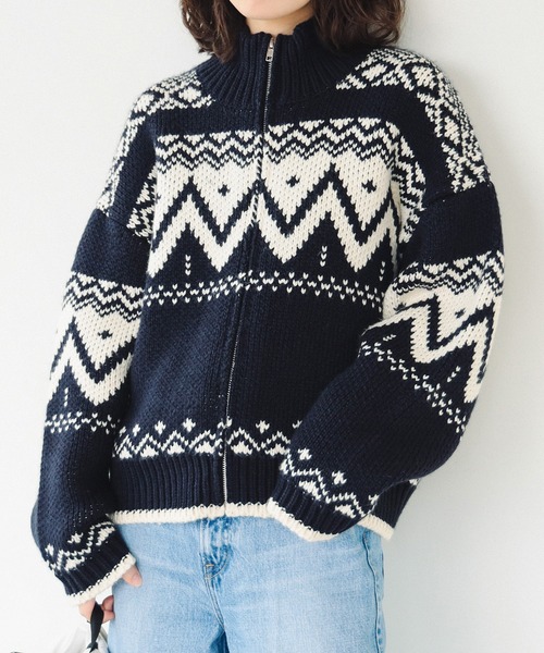 B：MING by BEAMS（ビーミング by ビームス） ニット セーター 柄