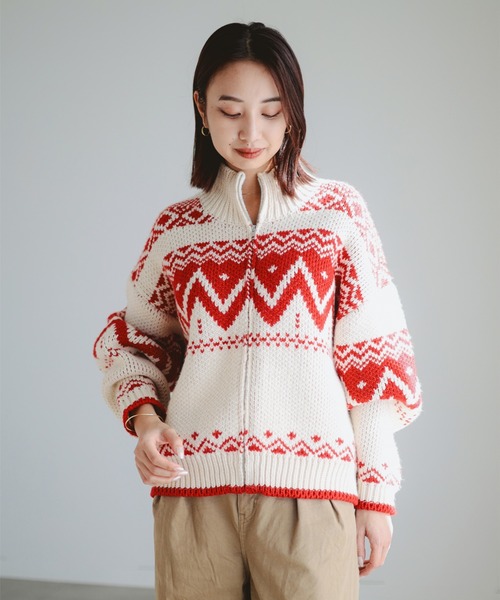 B：MING by BEAMS（ビーミング by ビームス） ニット セーター 柄