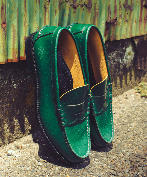 Kenford 緑/黒 ローファー 26EEE The Kenford Fineshoes ローファー / ケンフォード ファイン
