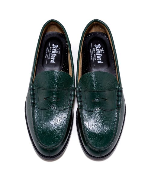 Kenford 緑/黒 ローファー 26EEE The Kenford Fineshoes ローファー / ケンフォード ファイン