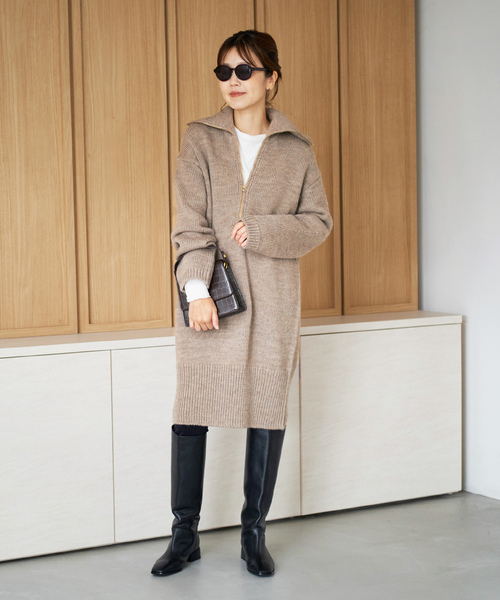 plage（プラージュ） ニットワンピース - ブラウン レディース