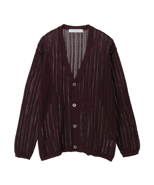 メルローズ☆カーデ コットンメッシュVネックカーディガン】｜MELROSE CLAIRE（メルローズ