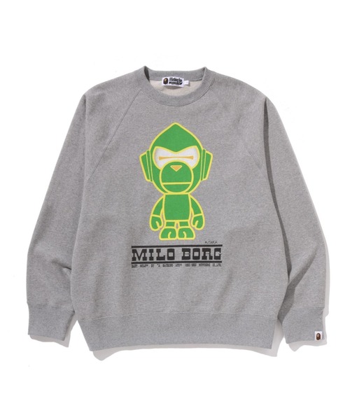 美品　アベイシングエイプ　アーペーセー　ロゴ　マイロ　スウェット A BATHING APE（アベイシングエイプ） トレーナー スウェット MILO