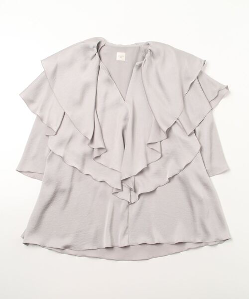 「EFFE BEAMS」 半袖ブラウス 36 ブラック レディース_画像2