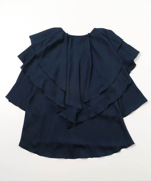 「EFFE BEAMS」 半袖ブラウス 36 ブラック レディース_画像4