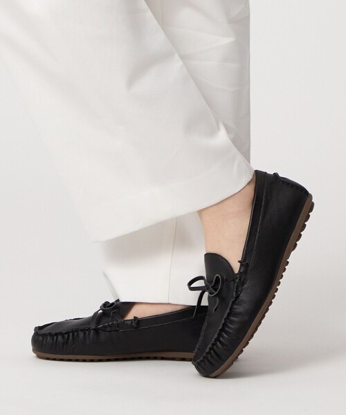 Odette e Odile 黒 ポインテッドトゥ フラットシューズ ODETTE E ODILE（オデット エ オディール） デッキシューズ モカシン