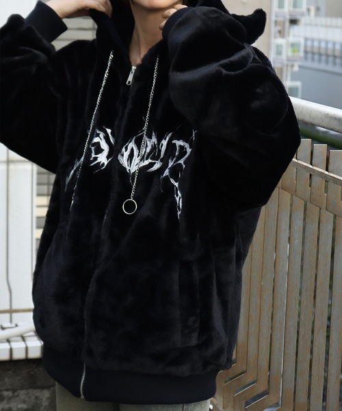 CAV EMPT 黒 フード付きパーカー JIYEIND 25SS フード付きケープパーカー | テックウェア専門店 AHAMKARA