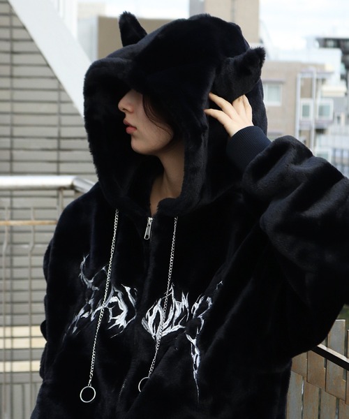 WESTSEA（ウエストシー） パーカー 角耳フード付き トライバル刺繍