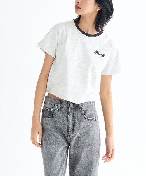 「ROXY」 半袖Tシャツ LARGE ブラック レディース_画像9