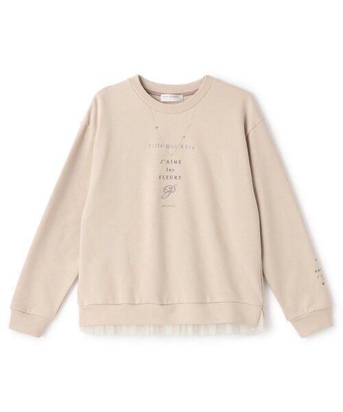 トレーナー ネックレスロゴトップス キッズ 子供服 女の子
