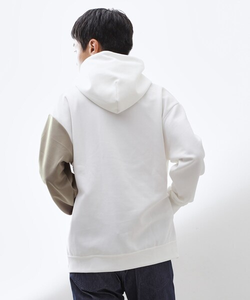 THE SHOP TK パーカー 「一枚で着映える」ポンチブロッキングパーカ