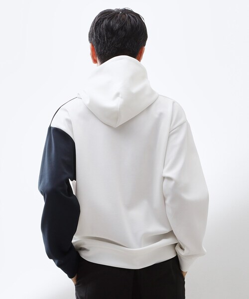 THE SHOP TK パーカー 「一枚で着映える」ポンチブロッキングパーカ