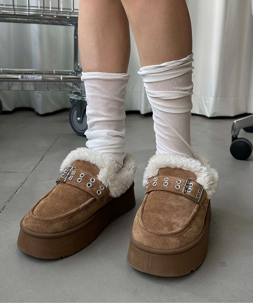 sadacle girl バックルムートンブーツ sedacle girl（セダクルガール） ブーツ バックルムートンブーツ