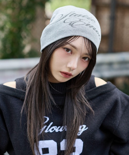 WEGO（ウィゴー） ニット帽 ニットキャップ WEGO/スプレープリント