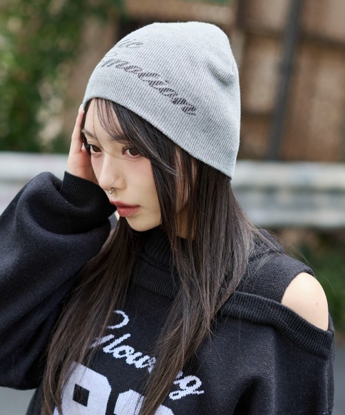 WEGO（ウィゴー） ニット帽 ニットキャップ WEGO/スプレープリント