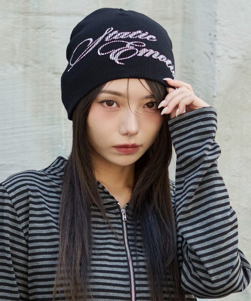 WEGO（ウィゴー） ニット帽 ニットキャップ WEGO/スプレープリント