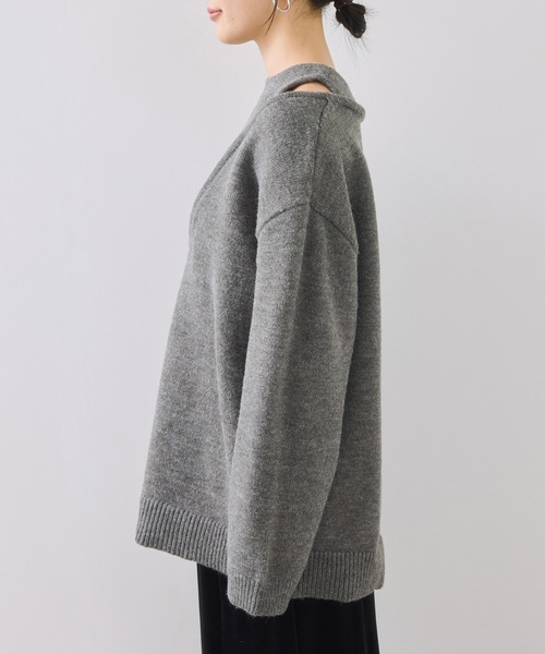 VIS（ビス） ニット セーター 「WEB限定」アンサンブル風Vネックニット