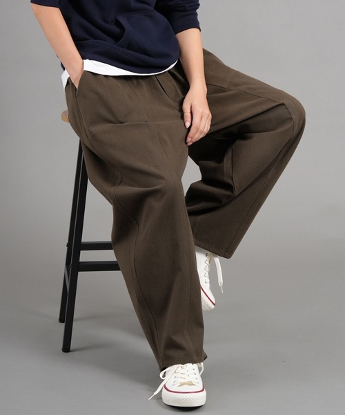 WORKS パンツ フラノタイプ 合繊ツイル起毛 コクーンパンツ レディース