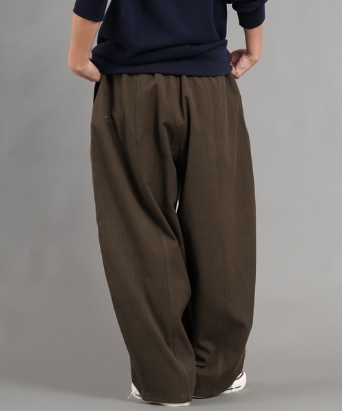 WORKS パンツ フラノタイプ 合繊ツイル起毛 コクーンパンツ レディース