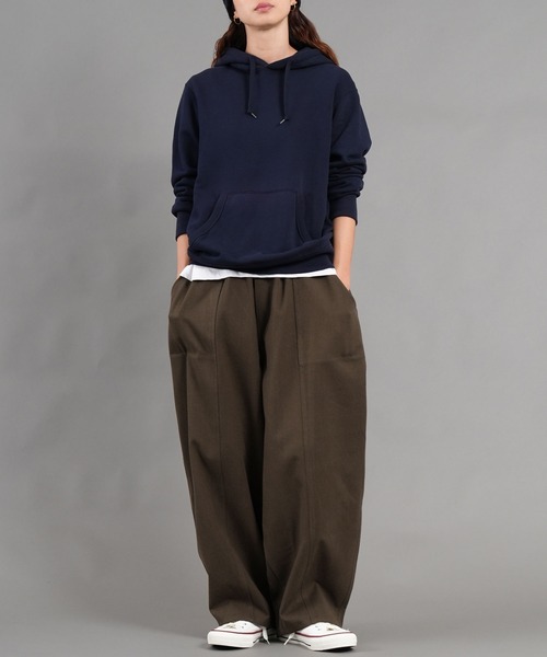 WORKS パンツ フラノタイプ 合繊ツイル起毛 コクーンパンツ レディース