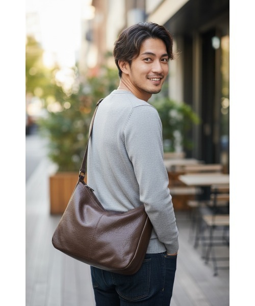 Sakka ショルダーバッグ バッグ PUレザー ステッチショルダーバッグ
