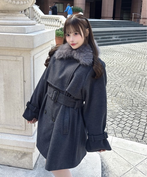 one way（ワンウェイ） ダウンコート ダウンジャケット ファー衿コート