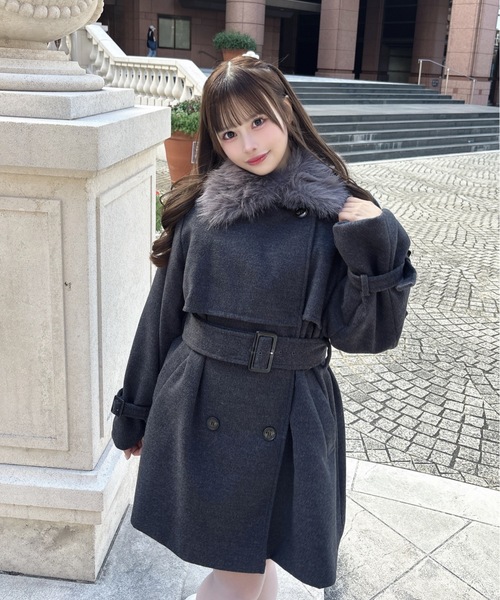 one way（ワンウェイ） ダウンコート ダウンジャケット ファー衿コート