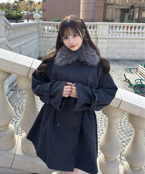 one way（ワンウェイ） ダウンコート ダウンジャケット ファー衿コート