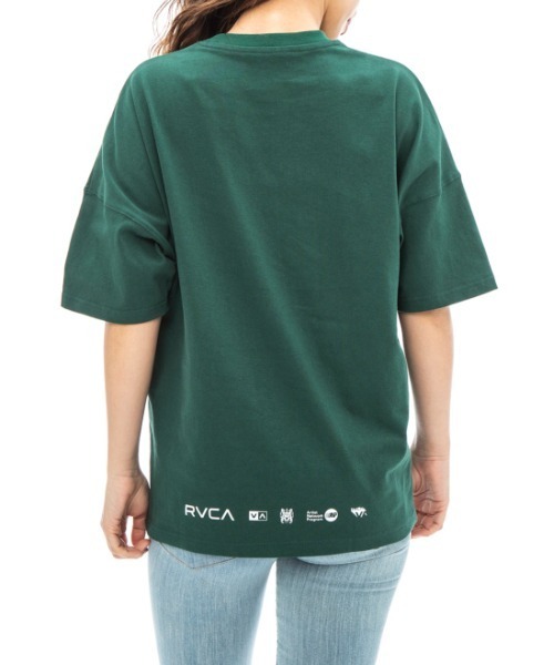 「RVCA」 半袖Tシャツ SMALL グリーン レディース_画像7