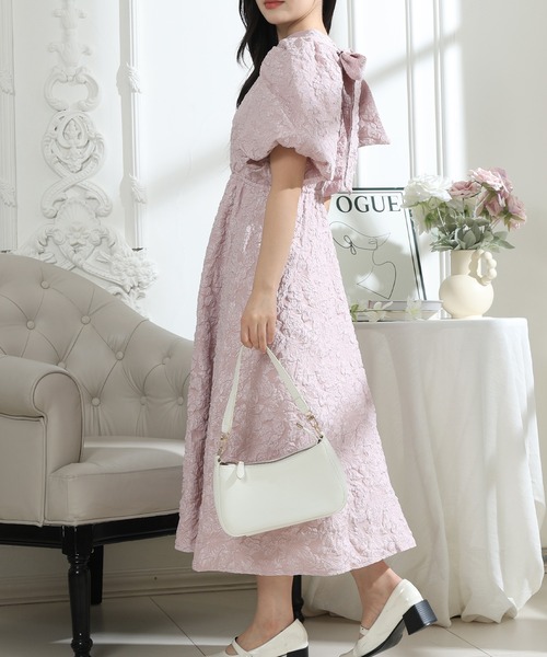 「Lace Ladies」 半袖ワンピース S ピンク レディース_画像4