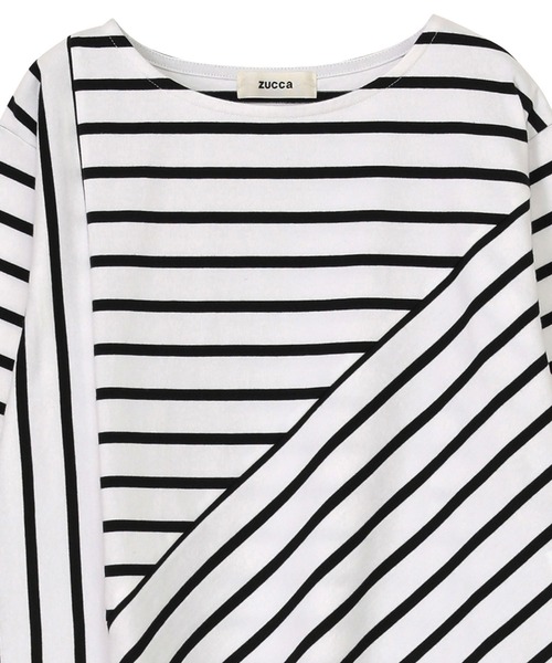 「ZUCCa」 半袖カットソー M size ネイビー レディースの画像
