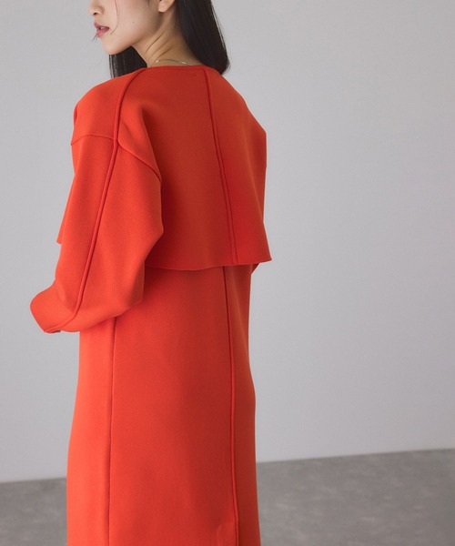 ADAM ET ROPE'（アダムエロペ） ワンピース フォルムカーディガン