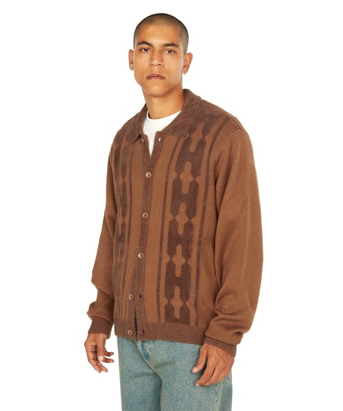 HUF ブラウン ニットセーター Lサイズ HUF SWEATER セーター Lサイズ 
