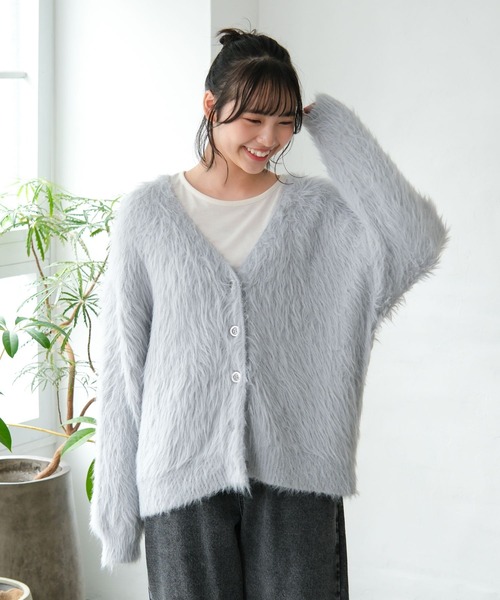 GLOBAL WORK（グローバルワーク） カーディガン ボリュームシャギー