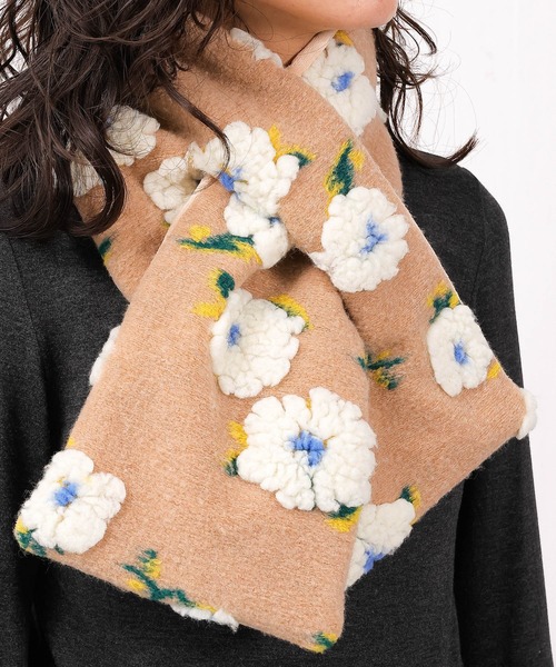 人気⭐️フラワーストール WANDMEE エコファーストール マフラー 人気