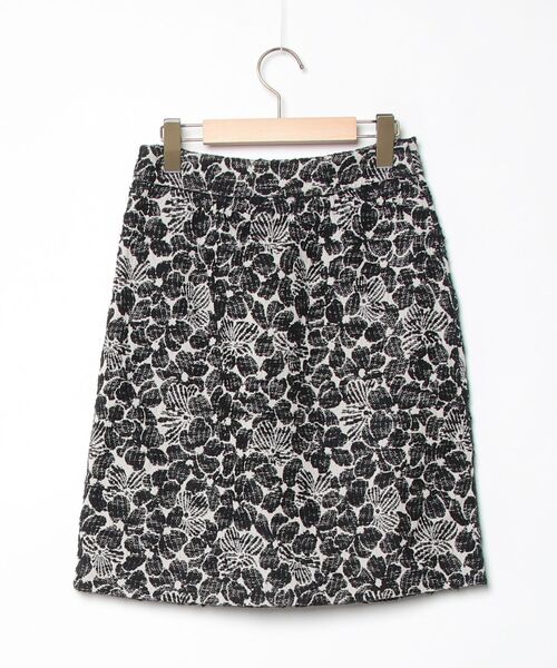 「d'un a dix」 花柄スカート 36 ブラック レディース_画像2