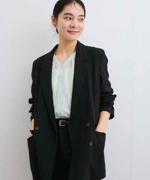 VIS（ビス） テーラードジャケット M グレー レディース : ZOZOTOWN