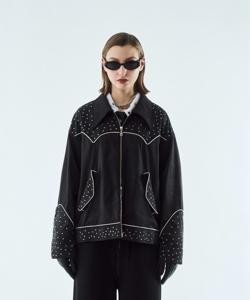 コート ジャケット Fake suede western studs jacket / フェイク