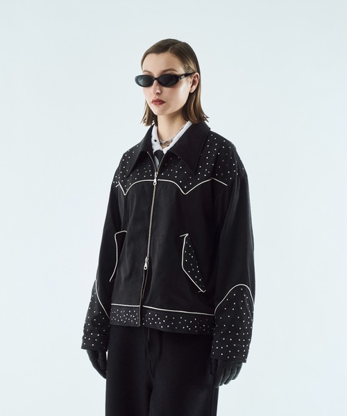 コート ジャケット Fake suede western studs jacket / フェイク
