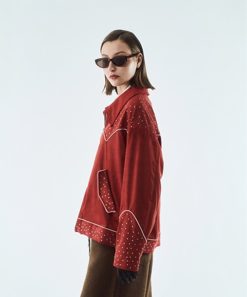 コート ジャケット Fake suede western studs jacket / フェイク