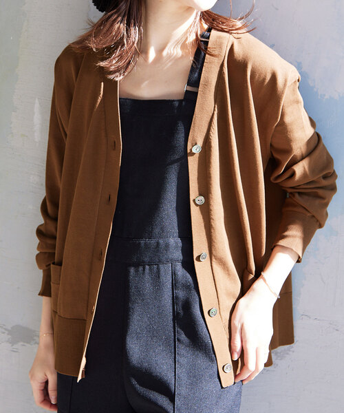 「SLOBE IENA」 ニットカーディガン - ベージュ レディース_画像3