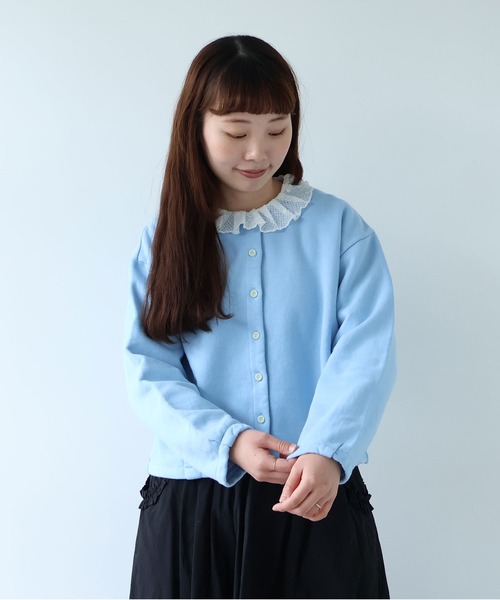 bulle de savonのドットのコットンカーディガン bulle de savonのドットのコットンカーディガン 【公式通販】
