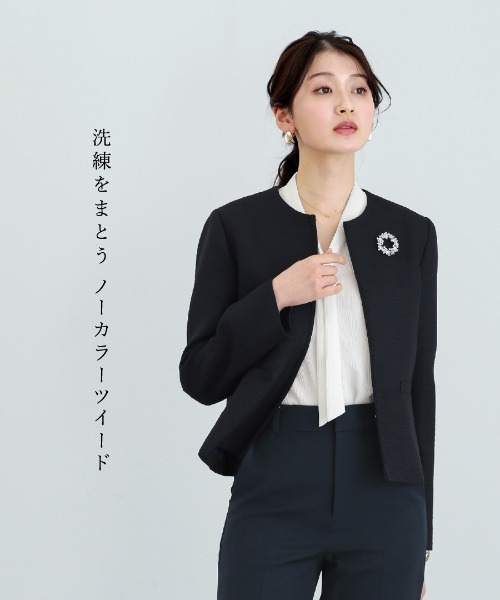 ジャケット ノーカラージャケット 入学式 卒業式 「 セレモニーに
