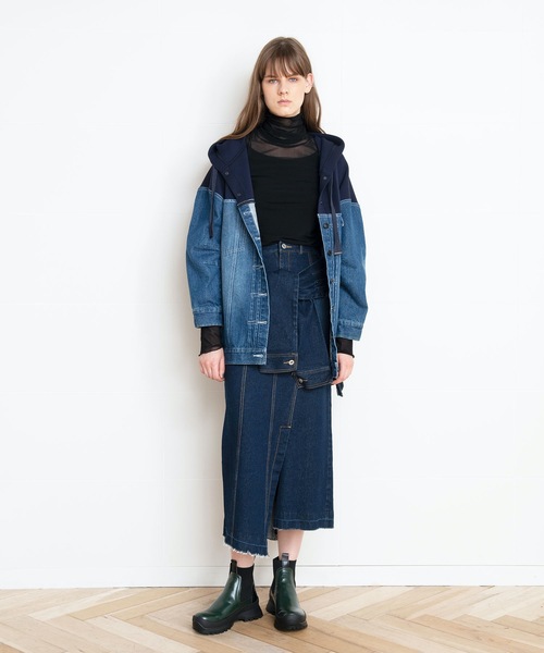 「AULA AILA」 デニムジャケット 0 インディゴブルー レディース_画像4