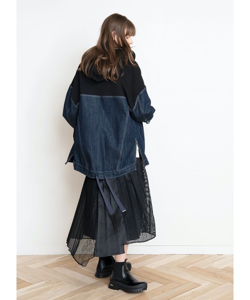 「AULA AILA」 デニムジャケット 0 インディゴブルー レディース_画像5