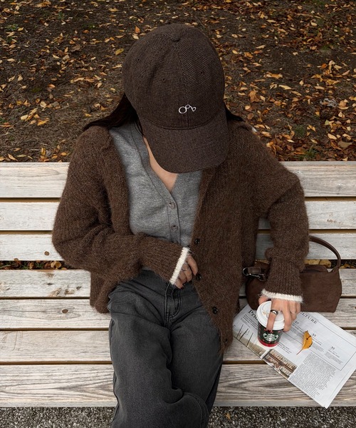 Reurie'（レウリィ） キャップ 帽子 ツイードロゴキャップ(sayaka