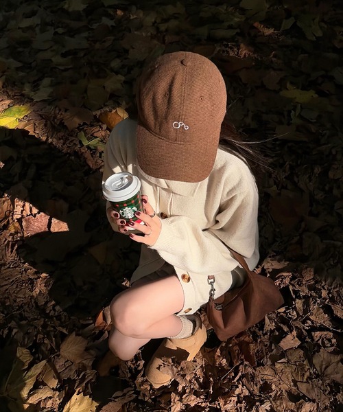 Reurie'（レウリィ） キャップ 帽子 ツイードロゴキャップ(sayaka