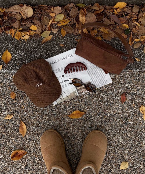 Reurie'（レウリィ） キャップ 帽子 ツイードロゴキャップ(sayaka